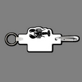 Key Clip W/ Key Ring & Lobster (Silhouette) Key Tag